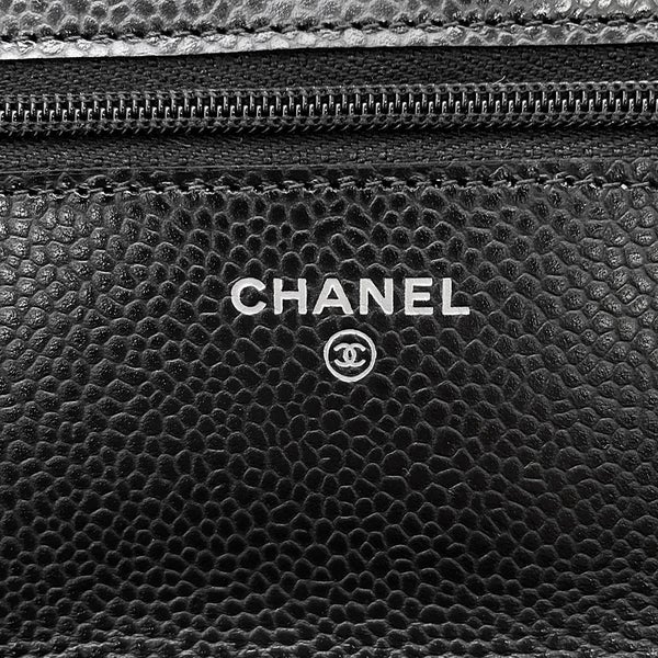 シャネル チェーンウォレット クラシック マトラッセ ココマーク キャビアスキン AP4241 CHANEL 財布 黒