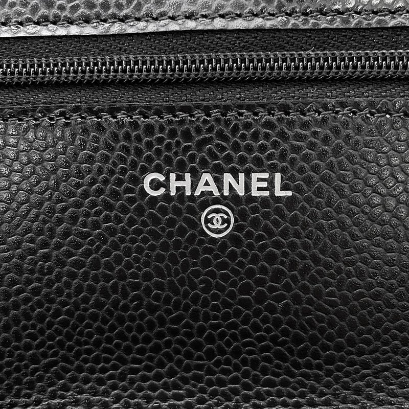 シャネル チェーンウォレット クラシック マトラッセ ココマーク キャビアスキン AP4241 CHANEL 財布 黒
