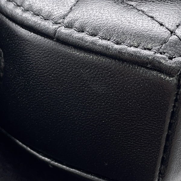 シャネル バッグチャーム マトラッセ ハート ミニ ラムスキン AP4838 CHANEL 黒