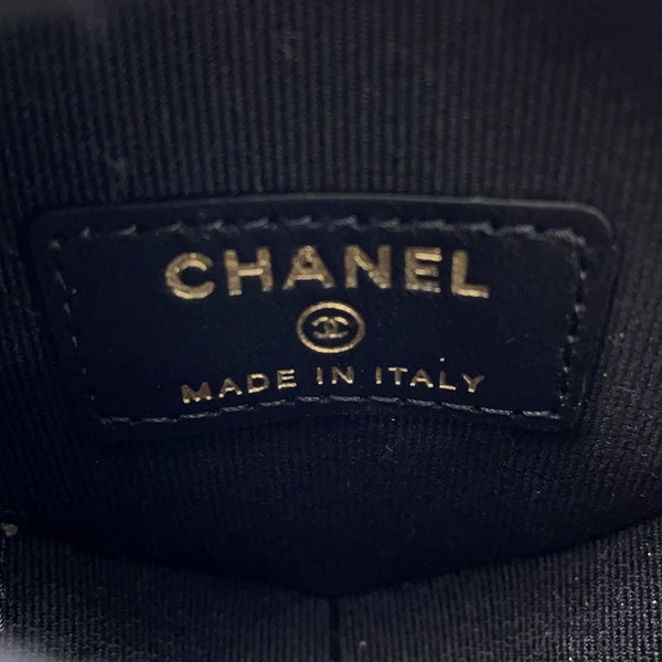 シャネル バッグチャーム マトラッセ ハート ミニ ラムスキン AP4838 CHANEL 黒