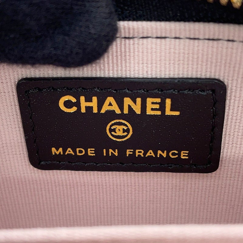 シャネル コインケース ココマーク アップルモチーフ ジップコインパース ゴートスキン AP5297 CHANEL 財布 小銭入れ 黒