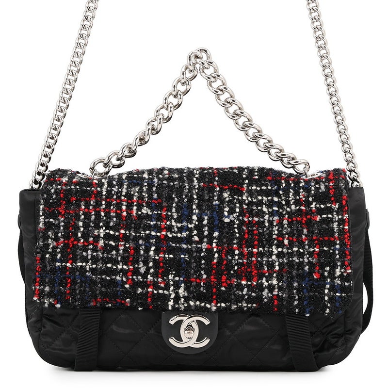 シャネル チェーンショルダーバッグ ココマーク ツイード/ナイロン AS1160 CHANEL 黒