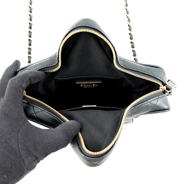 シャネル チェーンショルダーバッグ マトラッセ ココマーク スター 星 ラムスキン AS4579 CHANEL 黒
