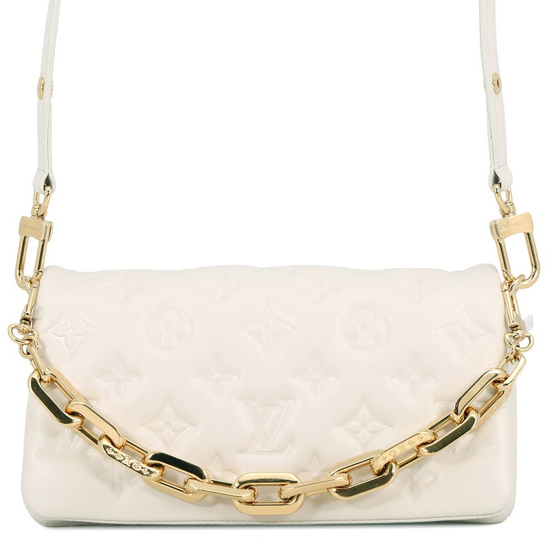 ルイヴィトン ショルダーバッグ モノグラム・パターン/ラムレザー ポシェットクッサン M11331 LOUIS VUITTON 白