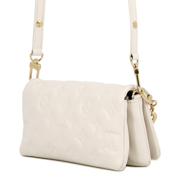 ルイヴィトン ショルダーバッグ モノグラム・パターン/ラムレザー ポシェットクッサン M11331 LOUIS VUITTON 白