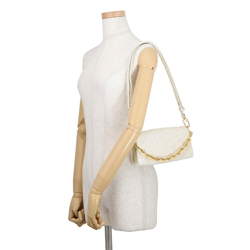 ルイヴィトン ショルダーバッグ モノグラム・パターン/ラムレザー ポシェットクッサン M11331 LOUIS VUITTON 白