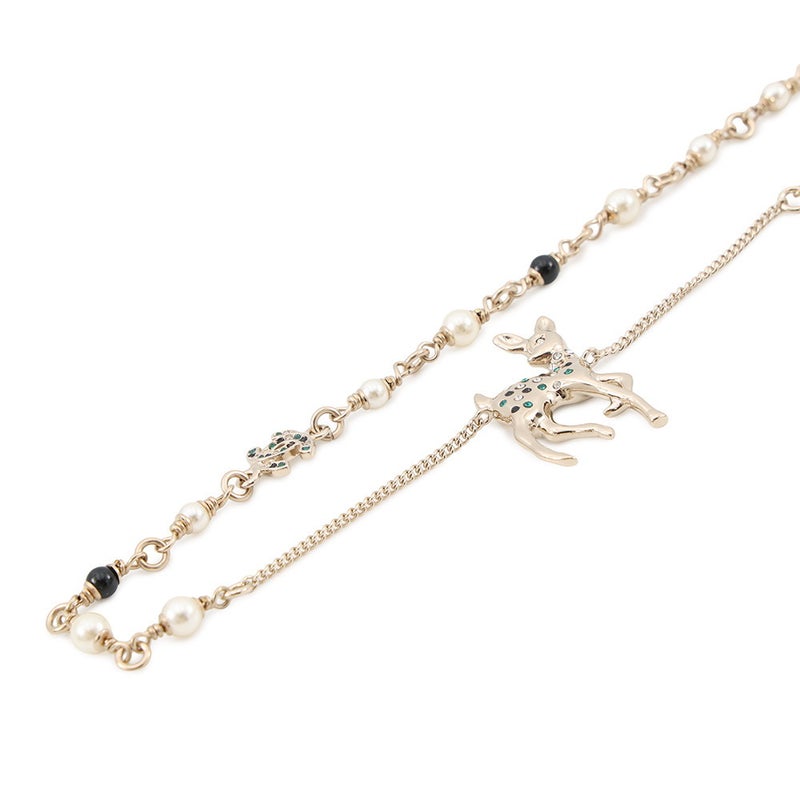 シャネル ノベルティ ココマーク バンビモチーフ ロングネックレス G26C CHANEL アクセサリー VIP限定イヤーズギフト