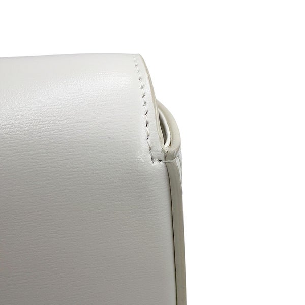 セリーヌ ショルダーバッグ トリオンフ ミニ クロード シャイニーカーフレザー 10I513 CELINE ミニバッグ 白
