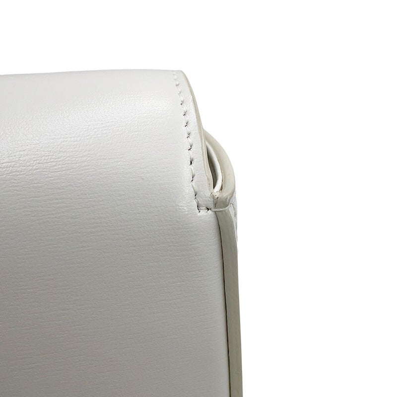 セリーヌ ショルダーバッグ トリオンフ ミニ クロード シャイニーカーフレザー 10I513 CELINE ミニバッグ 白