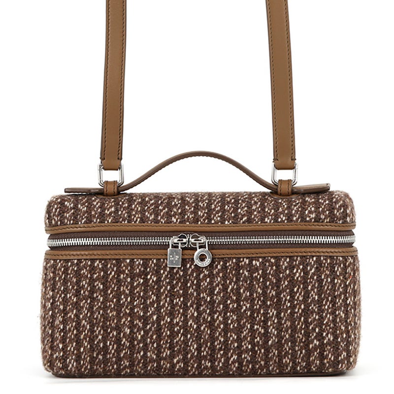 ロロピアーナ ショルダーバッグ エクストラ・ポケット・L19 カシミヤ/レザー FAQ2509 Loro Piana 2wayハンドバッグ