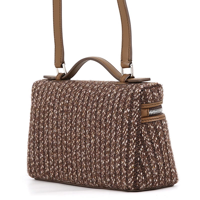ロロピアーナ ショルダーバッグ エクストラ・ポケット・L19 カシミヤ/レザー FAQ2509 Loro Piana 2wayハンドバッグ