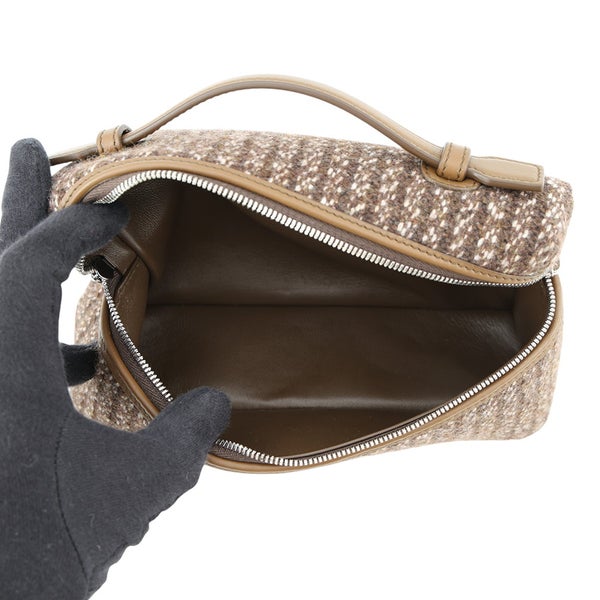 ロロピアーナ ショルダーバッグ エクストラ・ポケット・L19 カシミヤ/レザー FAQ2509 Loro Piana 2wayハンドバッグ