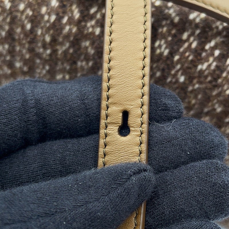 ロロピアーナ ショルダーバッグ エクストラ・ポケット・L19 カシミヤ/レザー FAQ2509 Loro Piana 2wayハンドバッグ