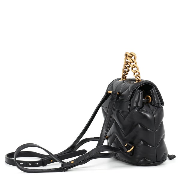 グッチ リュック GGマーモント レザー 777253 GUCCI バッグ 黒