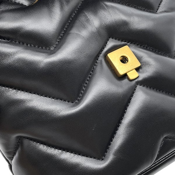 グッチ リュック GGマーモント レザー 777253 GUCCI バッグ 黒