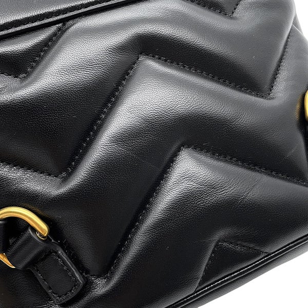 グッチ リュック GGマーモント レザー 777253 GUCCI バッグ 黒