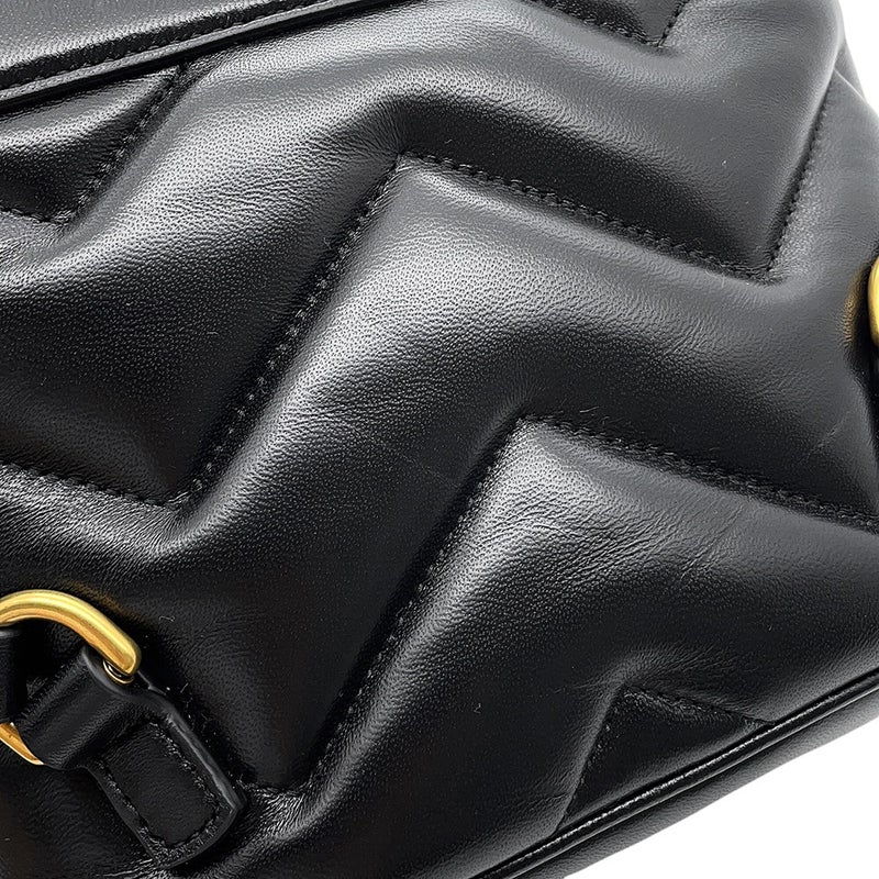 グッチ リュック GGマーモント レザー 777253 GUCCI バッグ 黒