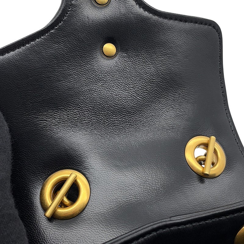 グッチ リュック GGマーモント レザー 777253 GUCCI バッグ 黒