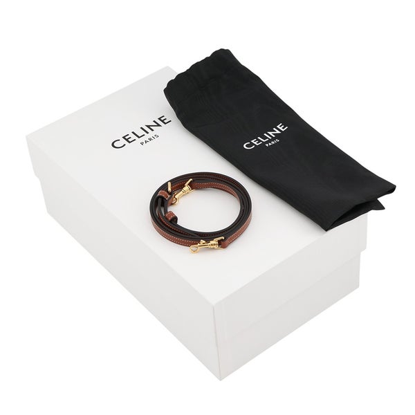 セリーヌ ハンドバッグ キュイルトリオンフ ミニ ボストン スムースカーフレザー 10P043 CELINE 2way ブラウン