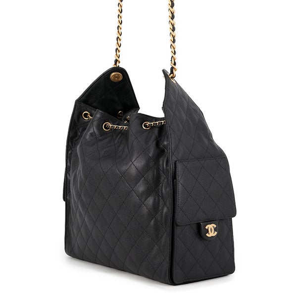 シャネル チェーンショルダーバッグ CHANEL25 ミディアム ココマーク マトラッセ キャビアスキン AS5311 CHANEL 黒