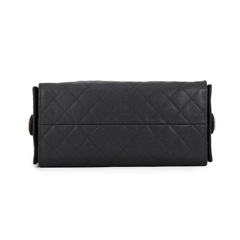 シャネル チェーンショルダーバッグ CHANEL25 ミディアム ココマーク マトラッセ キャビアスキン AS5311 CHANEL 黒