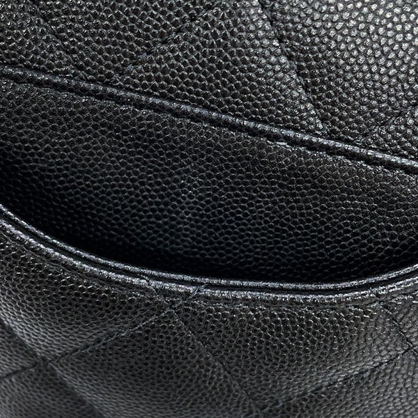 シャネル チェーンショルダーバッグ CHANEL25 ミディアム ココマーク マトラッセ キャビアスキン AS5311 CHANEL 黒
