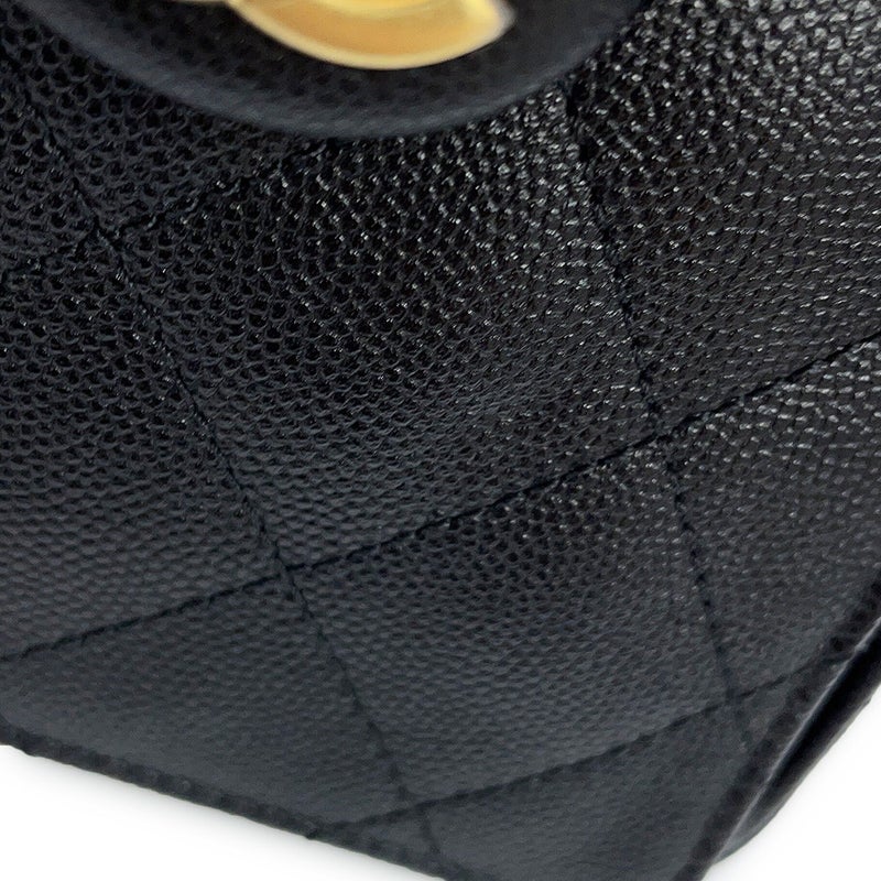 シャネル チェーンショルダーバッグ CHANEL25 ミディアム ココマーク マトラッセ キャビアスキン AS5311 CHANEL 黒