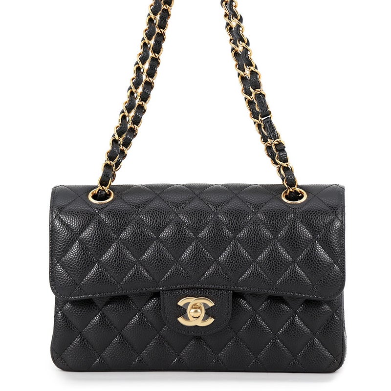 シャネル チェーンショルダーバッグ クラシック マトラッセ23 ココマーク キャビアスキン A01113 CHANEL 黒
