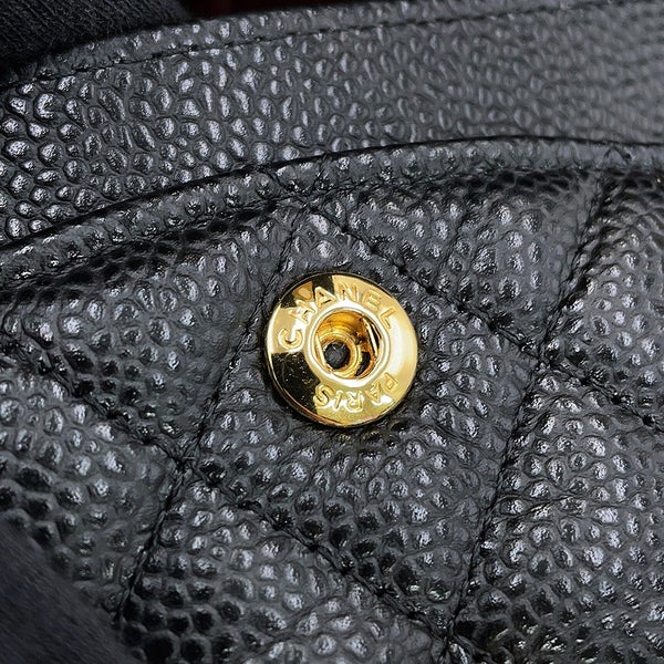 シャネル チェーンショルダーバッグ クラシック マトラッセ23 ココマーク キャビアスキン A01113 CHANEL 黒