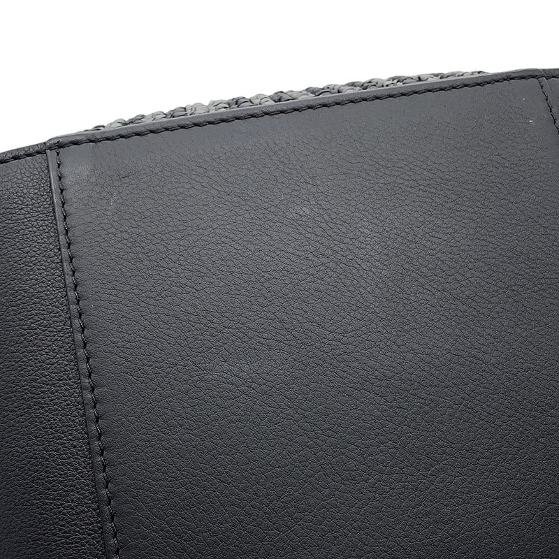 ロエベ ハンドバッグ ハンモック コンパクト ラフィア/レザー A538H13X07 LOEWE 2wayショルダーバッグ 黒