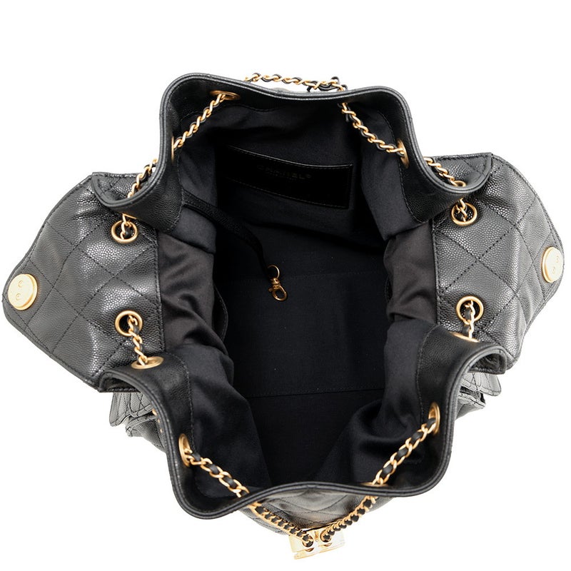 シャネル チェーンショルダーバッグ CHANEL25 ミディアム ココマーク マトラッセ キャビアスキン AS5311 CHANEL 黒