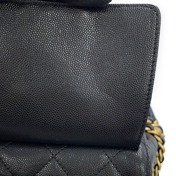 シャネル チェーンショルダーバッグ CHANEL25 ミディアム ココマーク マトラッセ キャビアスキン AS5311 CHANEL 黒
