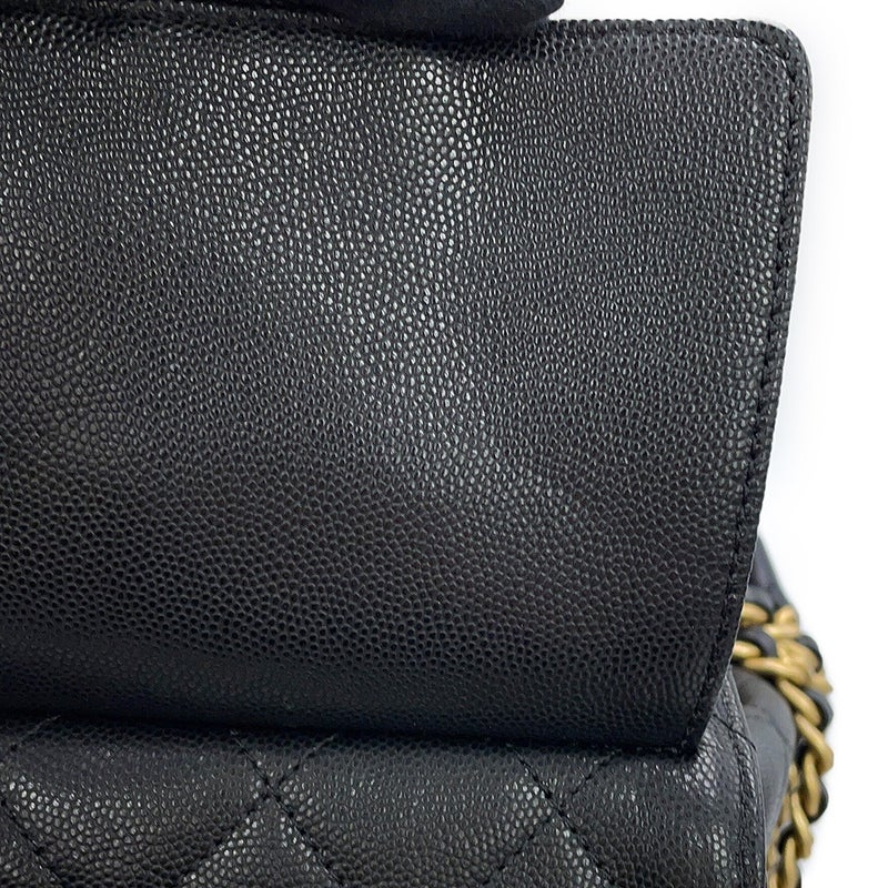 シャネル チェーンショルダーバッグ CHANEL25 ミディアム ココマーク マトラッセ キャビアスキン AS5311 CHANEL 黒