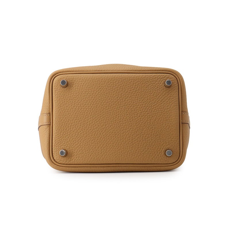 エルメス ハンドバッグ ピコタンロックPM ビスキュイ/シルバー金具 トリヨンクレマンス G刻印 HERMES トートバッグ