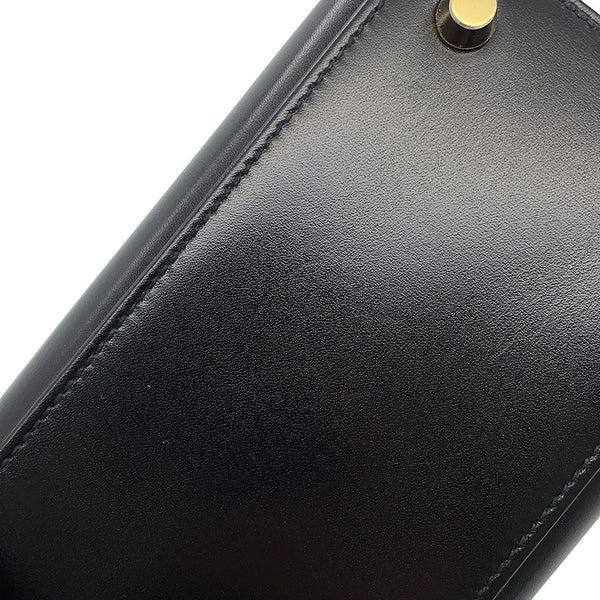 エルメス ハンドバッグ ケリー25 外縫い ブラック/ゴールド金具 ボックスカーフ K刻印 HERMES Kelly 2wayバッグ 黒