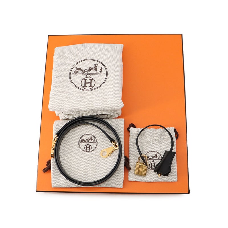 エルメス ハンドバッグ ケリー25 外縫い ブラック/ゴールド金具 ボックスカーフ K刻印 HERMES Kelly 2wayバッグ 黒
