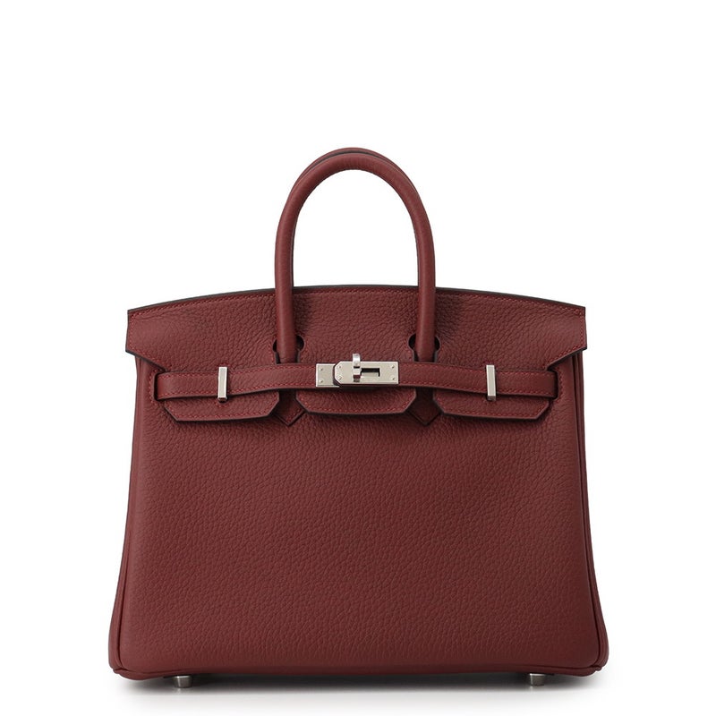 エルメス バーキン25 ルージュアッシュ/シルバー金具 トゴ G刻印 HERMES Birkin ハンドバッグ