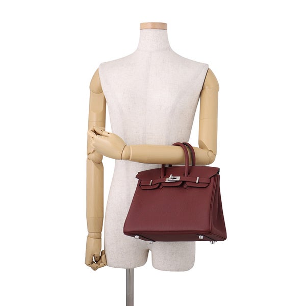 エルメス バーキン25 ルージュアッシュ/シルバー金具 トゴ G刻印 HERMES Birkin ハンドバッグ