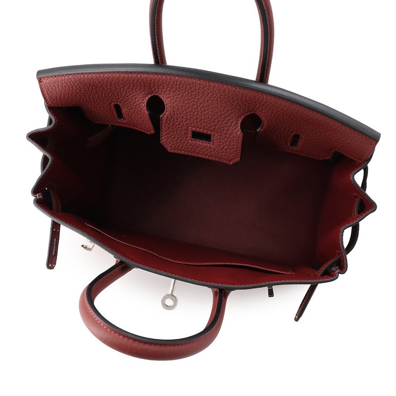 エルメス バーキン25 ルージュアッシュ/シルバー金具 トゴ G刻印 HERMES Birkin ハンドバッグ