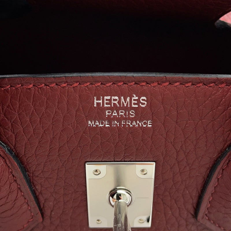 エルメス バーキン25 ルージュアッシュ/シルバー金具 トゴ G刻印 HERMES Birkin ハンドバッグ