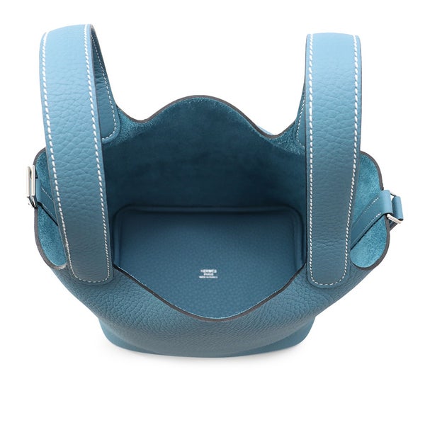 エルメス ハンドバッグ ピコタンロックPM ニューブルージーン/シルバー金具 トリヨンクレマンス G刻印 HERMES トートバッグ