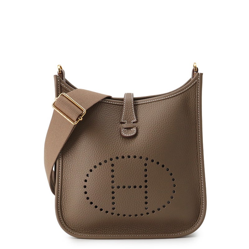 エルメス ショルダーバッグ エブリン3 23 エトゥープ/ゴールド金具 トリヨンクレマンス G刻印 HERMES