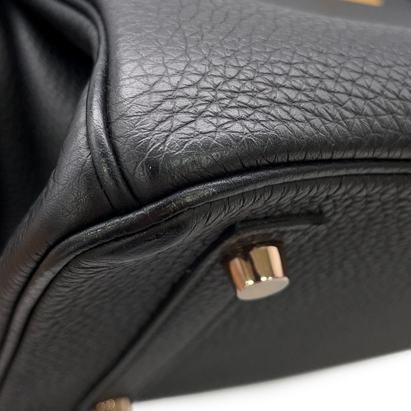 エルメス バーキン30 ブラック/ピンクゴールド金具 トゴ C刻印 HERMES Birkin ハンドバッグ 黒