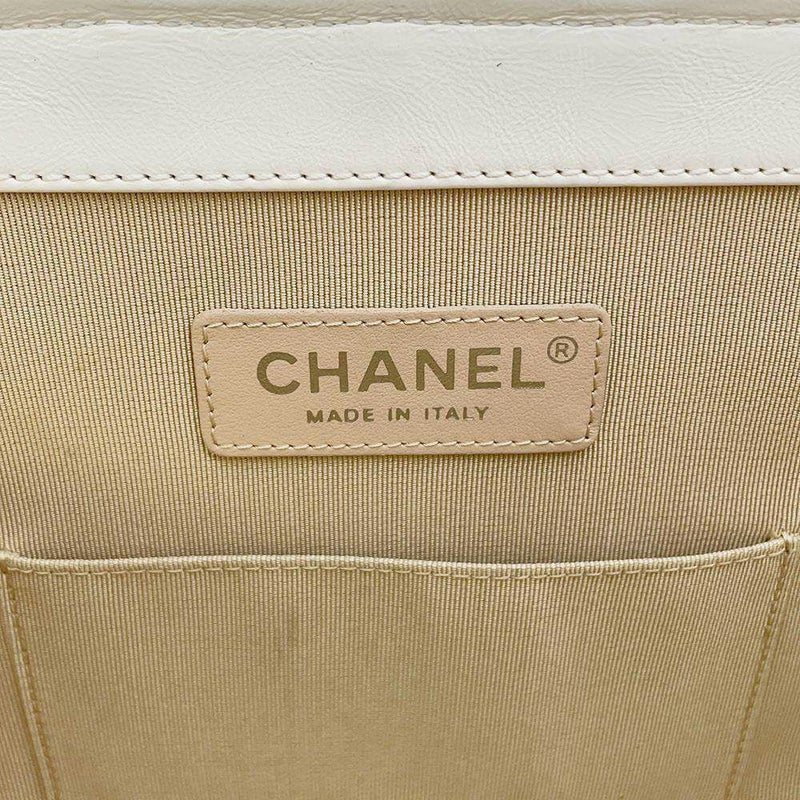 シャネル チェーンショルダーバッグ ココマーク バニティ かご ラタン AS1347 2wayハンドバッグ 白