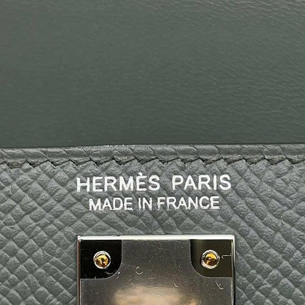 エルメス ハンドバッグ ミニケリー2 外縫い ヴェールアマンド/エレクトラム金具 エプソン K刻印 2wayショルダー