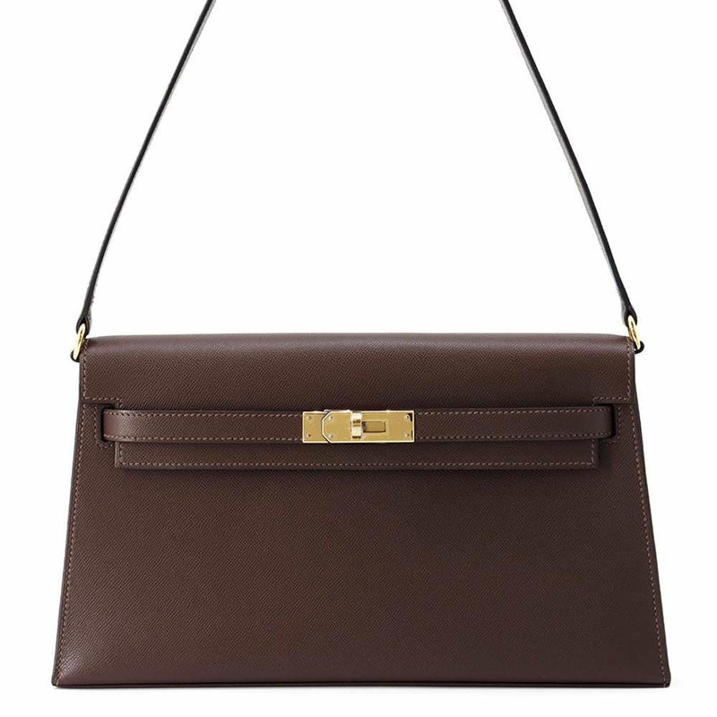 エルメス クラッチバッグ ケリーエラン モカ/ゴールド金具 ヴォ―マダム W刻印 2wayショルダー