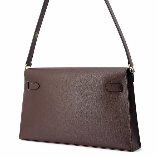 エルメス クラッチバッグ ケリーエラン モカ/ゴールド金具 ヴォ―マダム W刻印 2wayショルダー