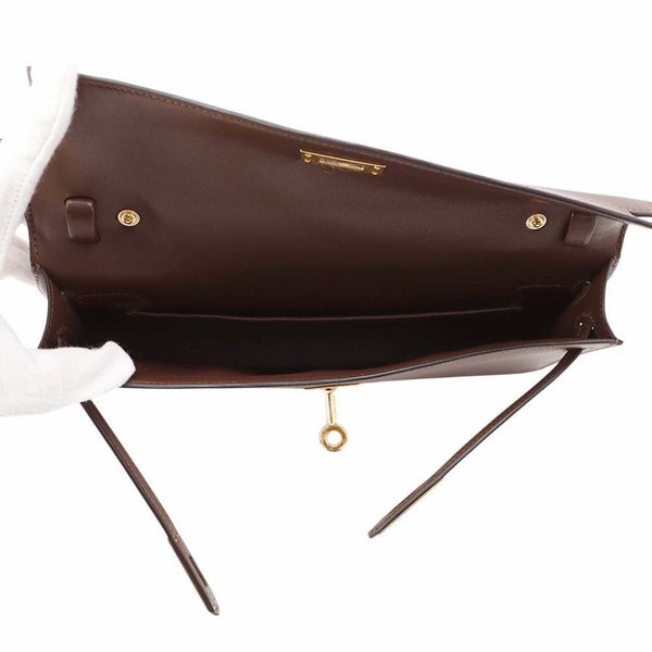 エルメス クラッチバッグ ケリーエラン モカ/ゴールド金具 ヴォ―マダム W刻印 2wayショルダー