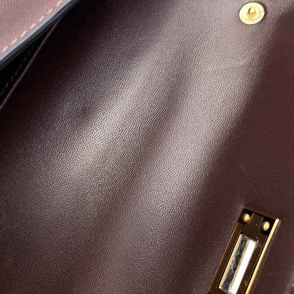 エルメス クラッチバッグ ケリーエラン モカ/ゴールド金具 ヴォ―マダム W刻印 2wayショルダー