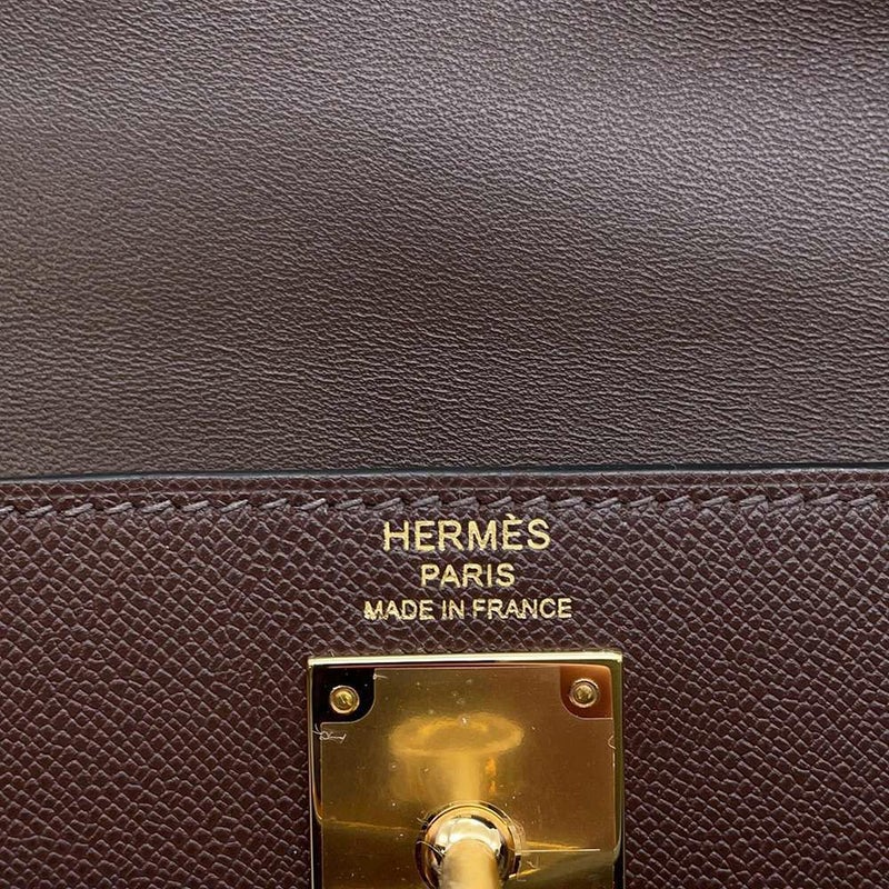 エルメス クラッチバッグ ケリーエラン モカ/ゴールド金具 ヴォ―マダム W刻印 2wayショルダー